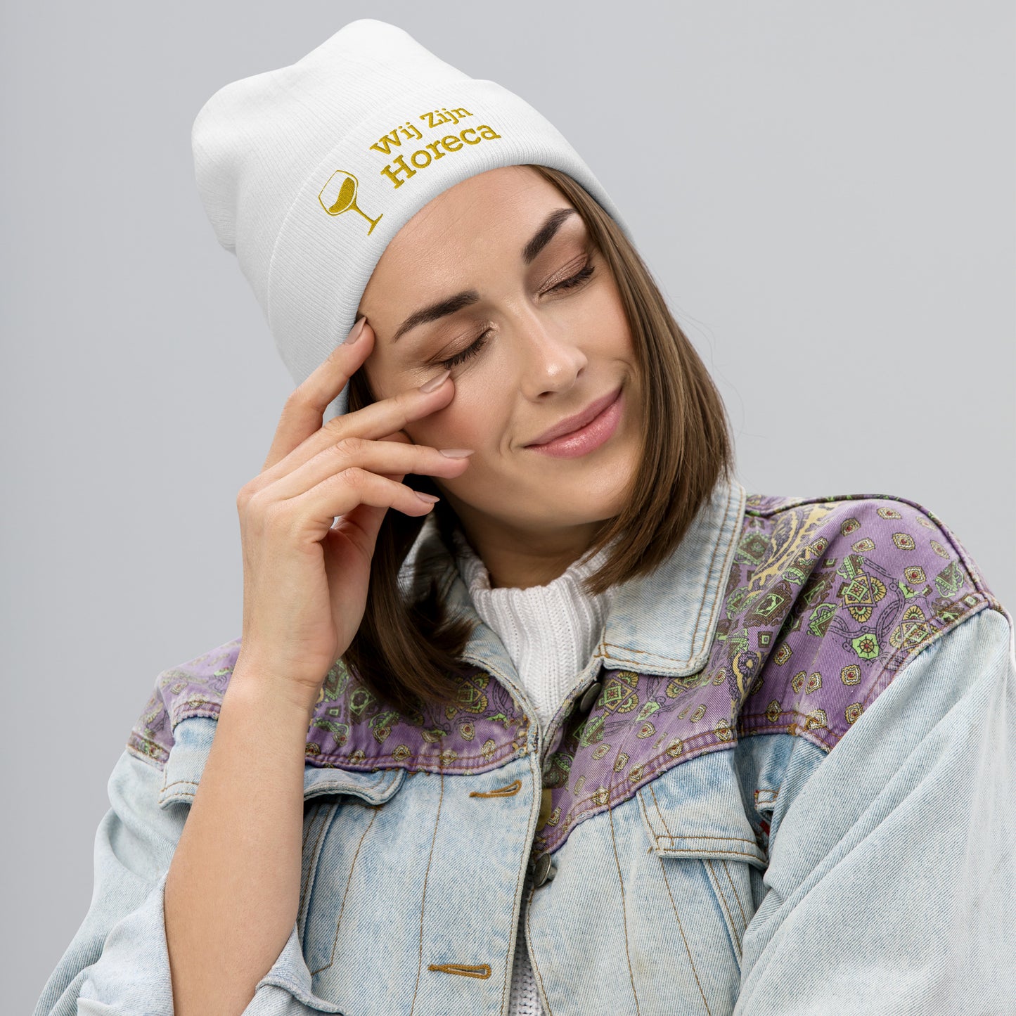 Geborduurde Beanie