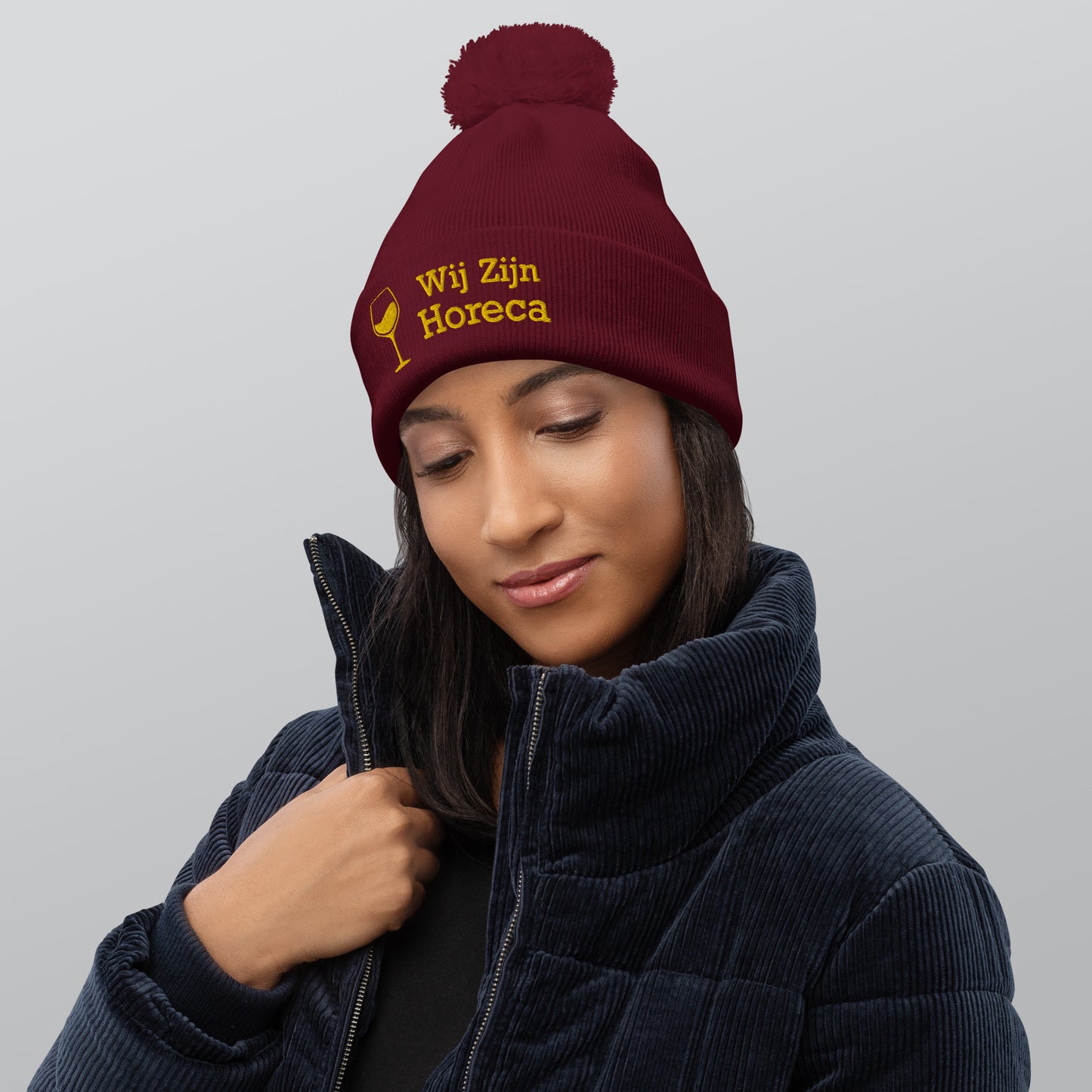 Beanie met pompon