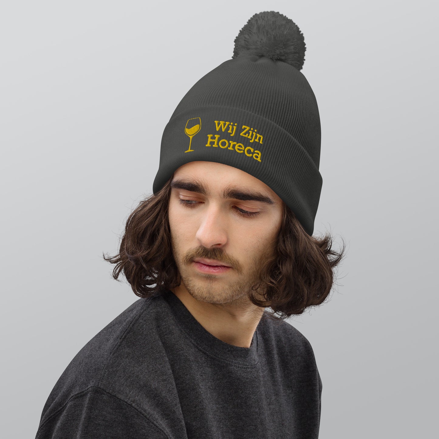 Beanie met pompon